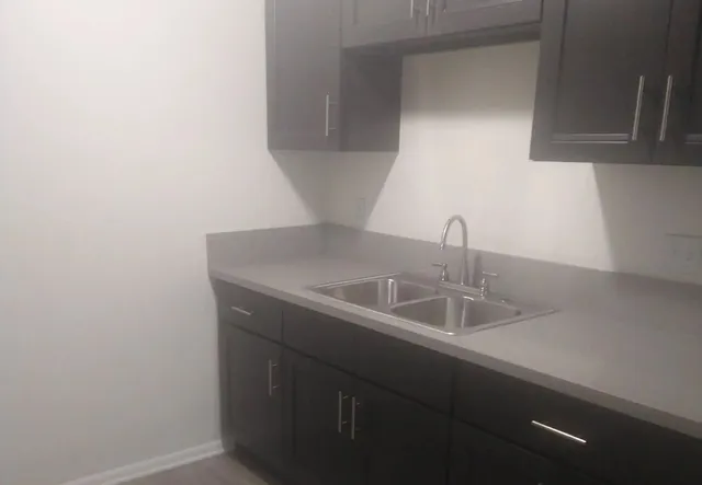 a close view of sink and tap