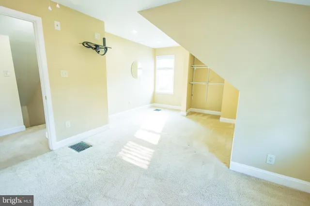 an empty room with a window