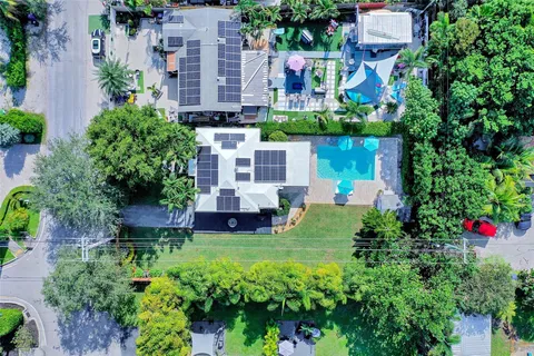 an aerial view of multiple house