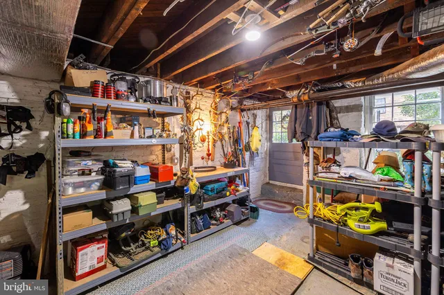 a view of storage and utility room