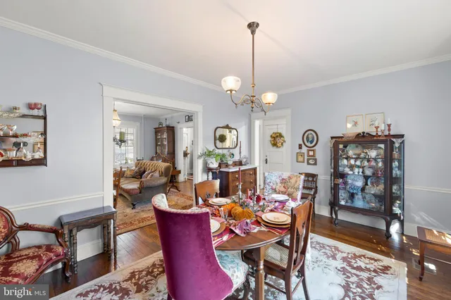 a view of a dining room and a livingroom