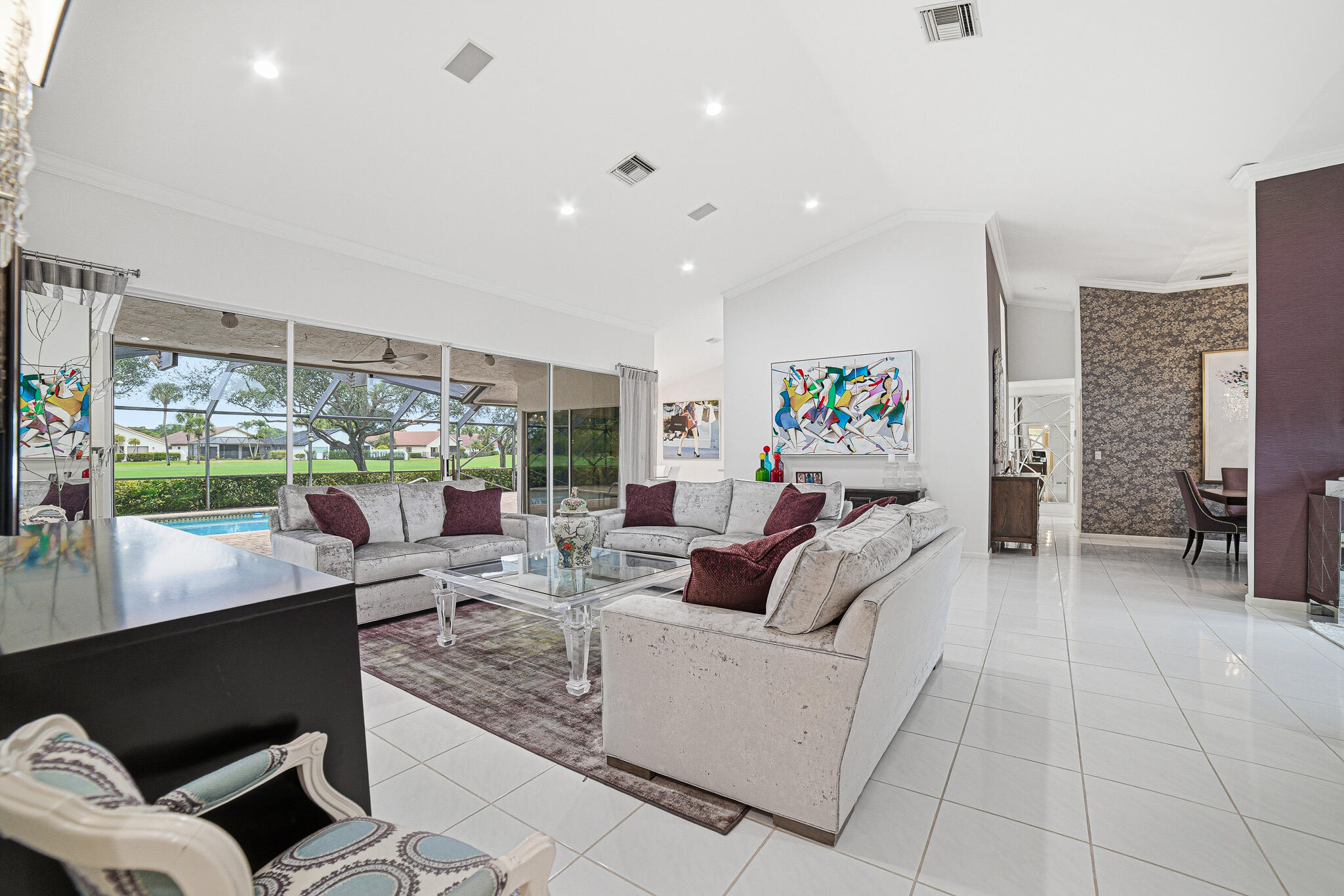 10791 River Glenn Drive Boca Raton, FL 33428 - Photo 12 of 68 a living room with fireplace furniture and a large window