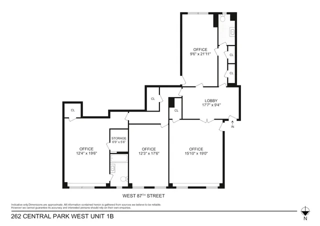 $990,000 | 262 Central Park West, Unit 1B | Upper West Side