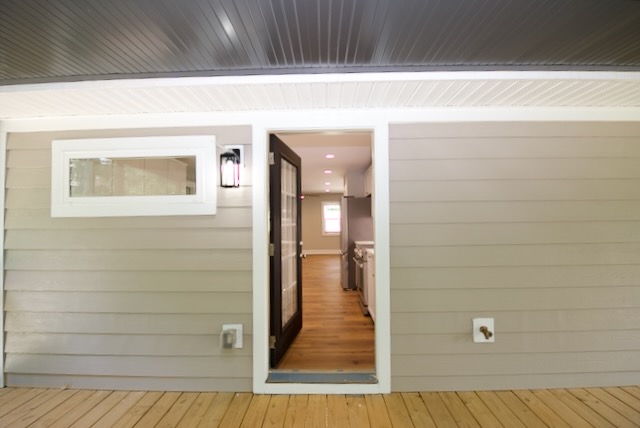 317 Pendleton Road Clemson, SC 29631 - Photo 17 of 36 A welcoming glass-paneled door invites entry from the covered outdoor space into the comfortable interiors.