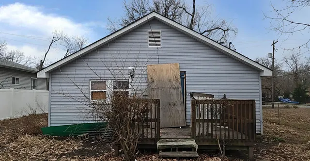 a view of a house with a door