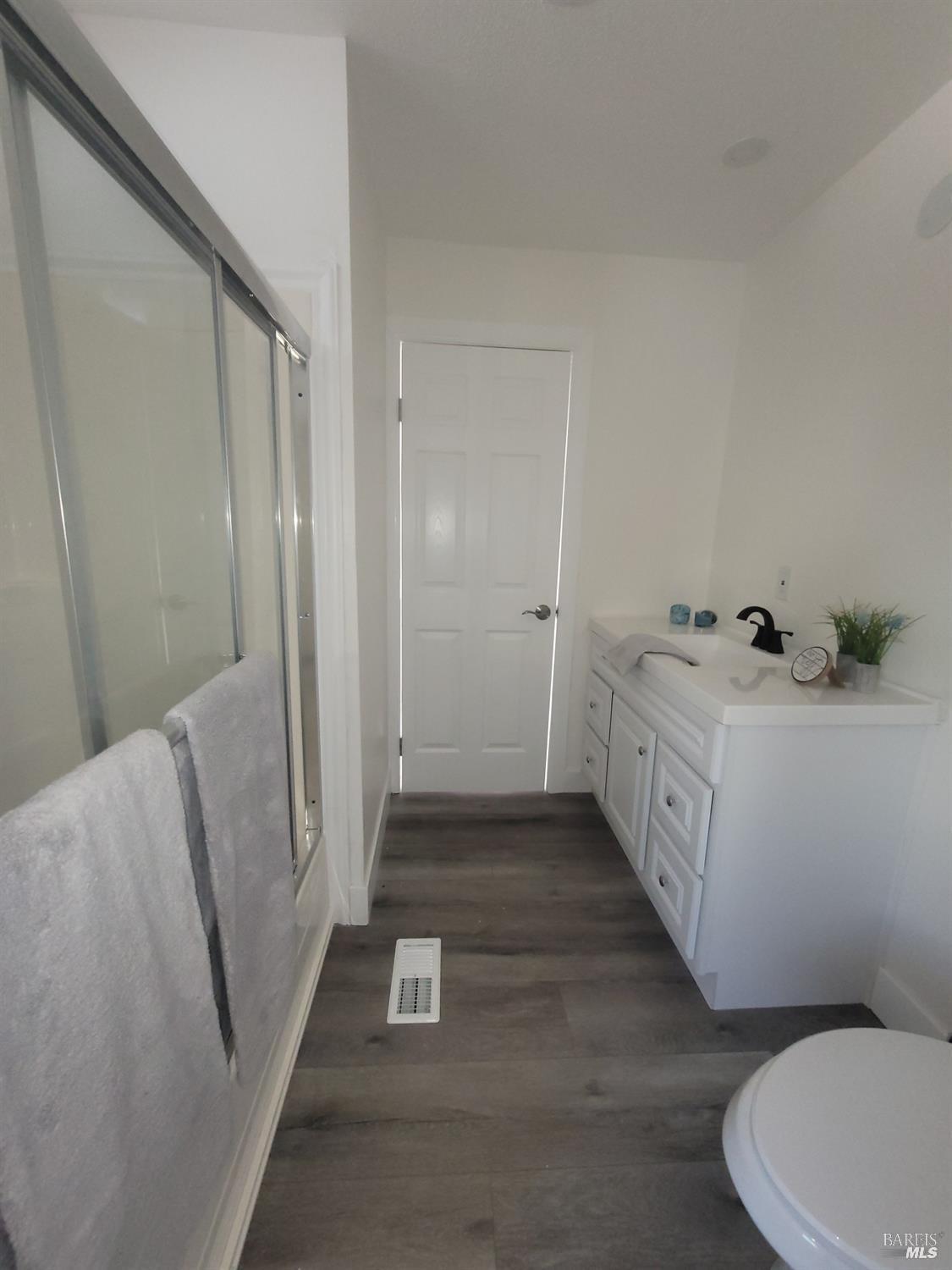 839 Nonie Street Santa Rosa, CA 95403 - Photo 16 of 23 a bathroom with a sink a toilet and shower