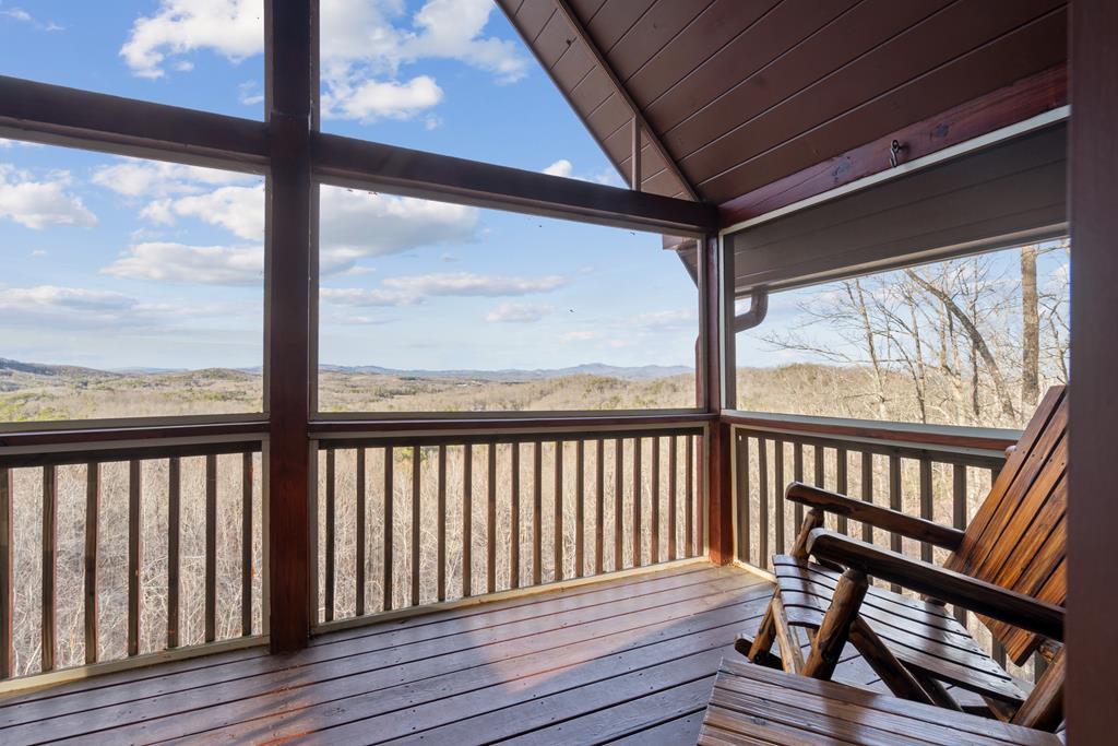 472 Timber Ridge Blue Ridge, GA 30513 - Photo 31 of 63 a view of wooden balcony with wooden floor