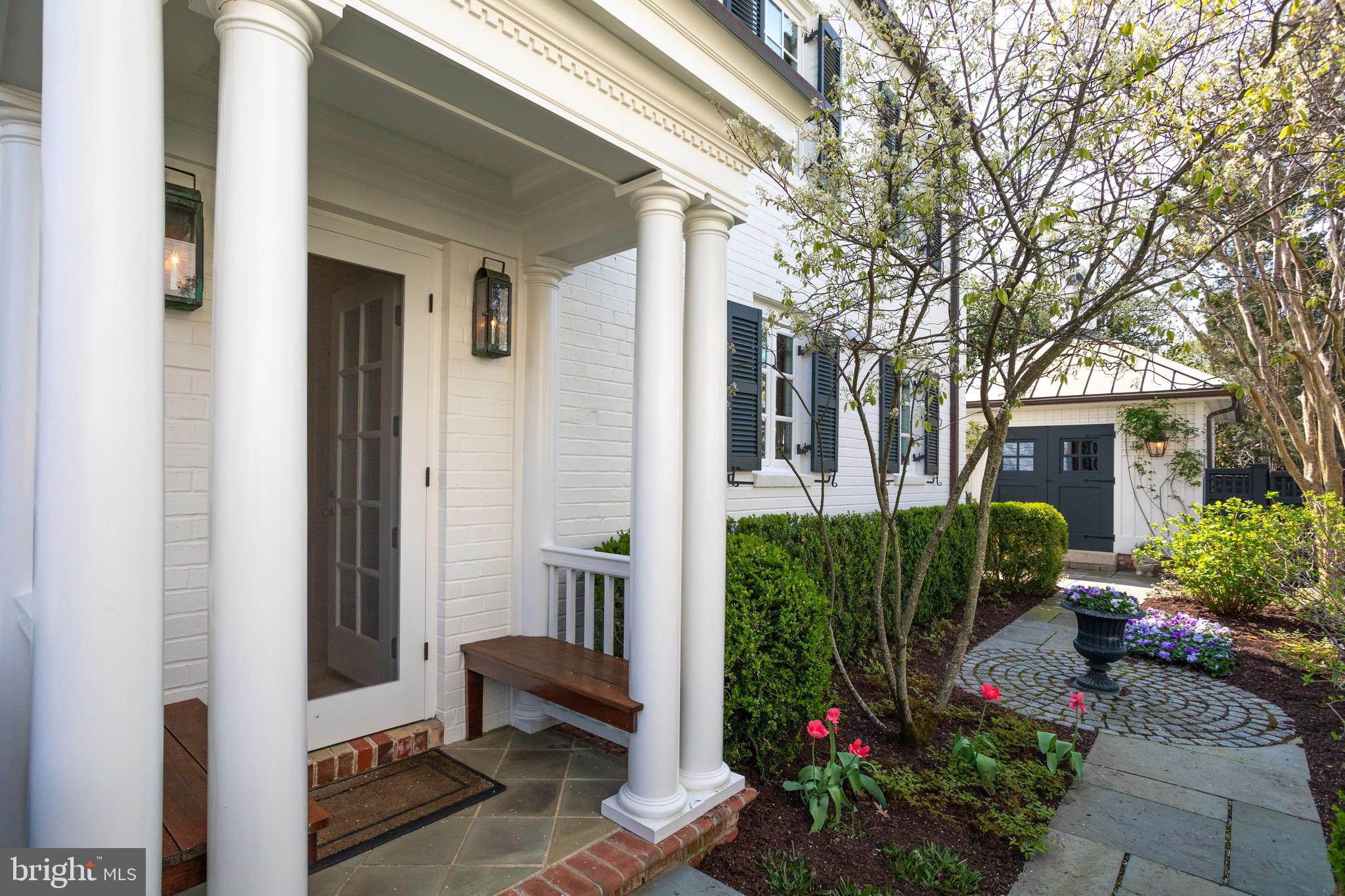 2203 Belle Haven Road Alexandria, VA 22307 - Photo 73 of 77 Portico entry with beaches, copper lanterns