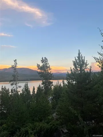 a view of lake from a city