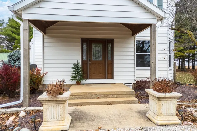 a front view of a house