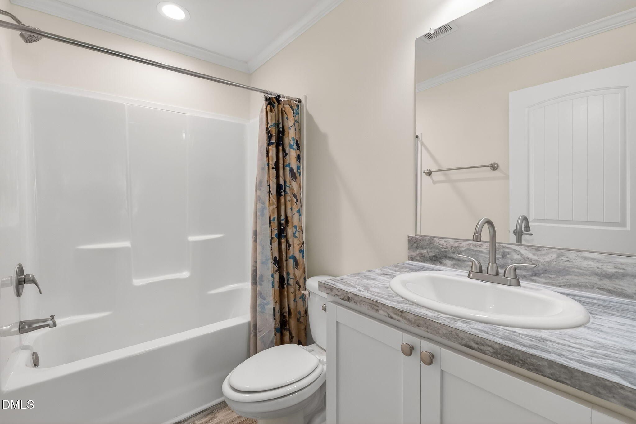 7122 Guess Road Hillsborough, NC 27278 - Photo 37 of 48 a bathroom with a granite countertop sink toilet and shower