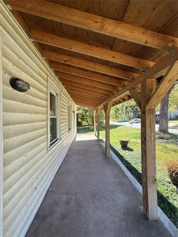 a view of a house with a porch