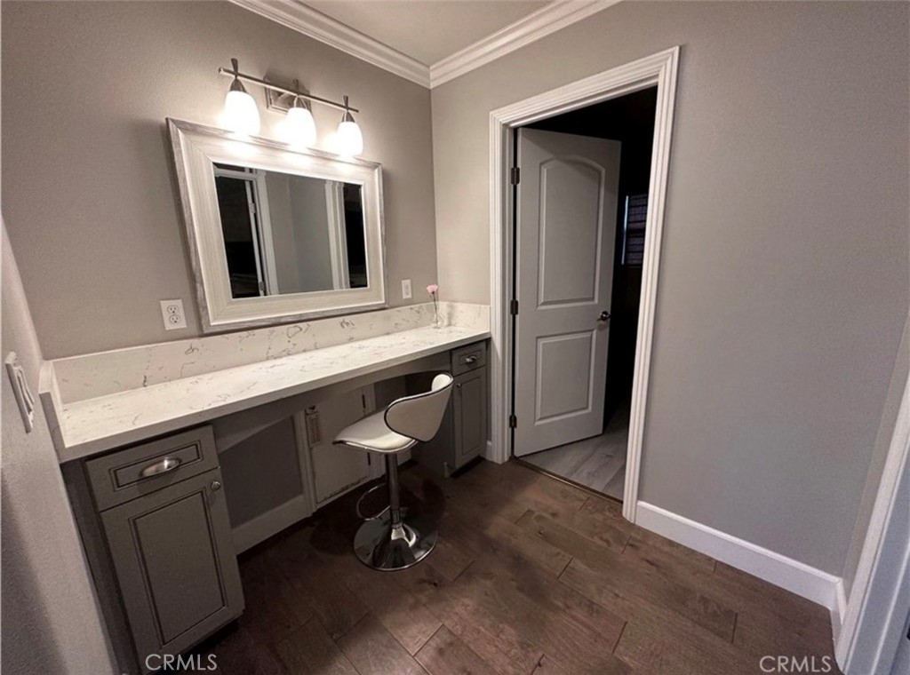 412 Magellan Road Arcadia, CA 91007 - Photo 11 of 15 a room with a mirror a lamp and a window