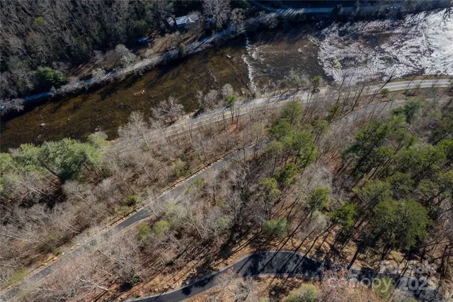 a view of a yard with trees