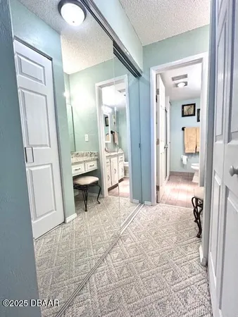 a view of a bedroom from balcony