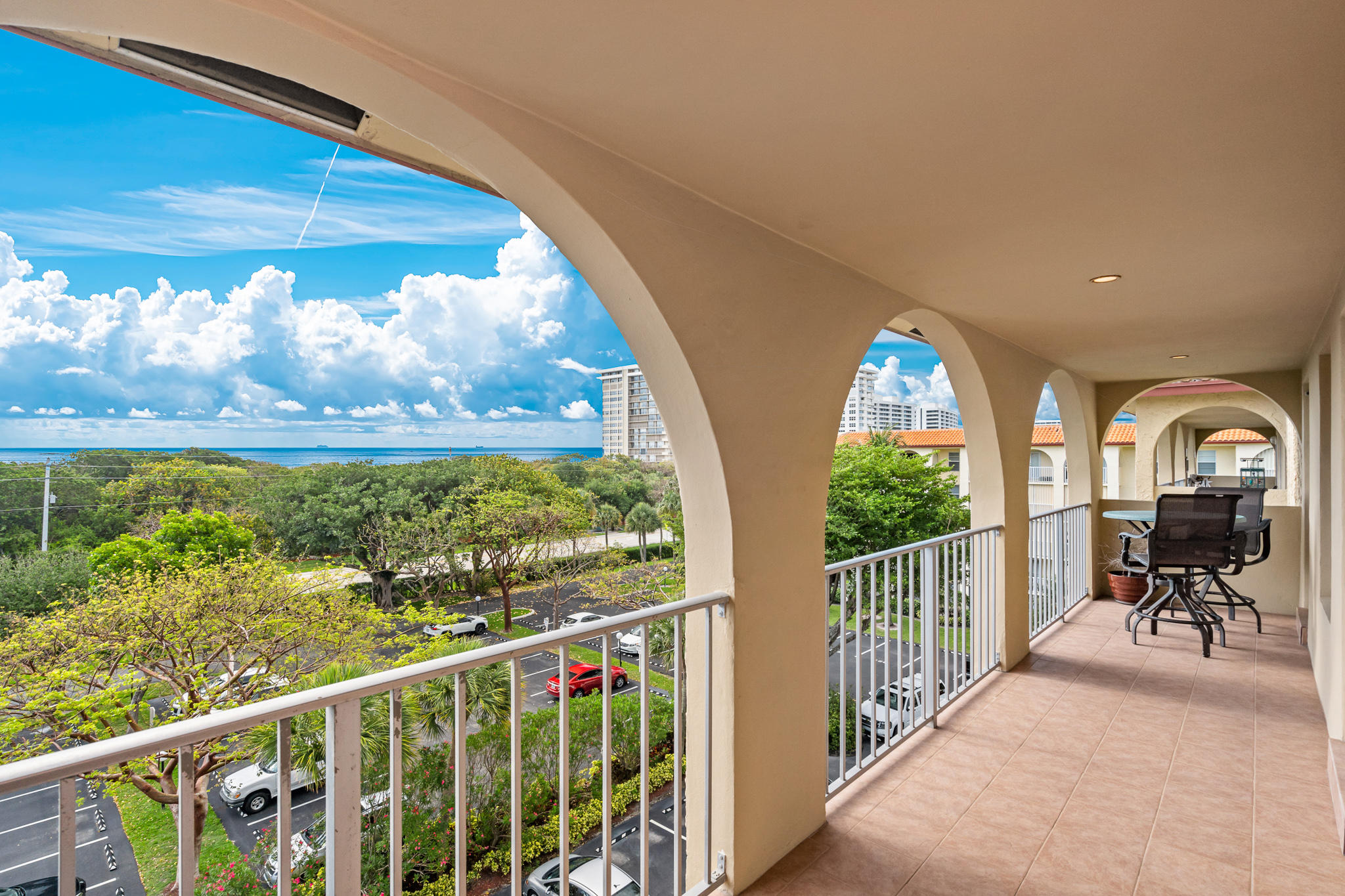 1111 South Ocean Boulevard, Unit 516 Boca Raton, FL 33432 - Photo 29 of 45 Balcony with peekaboo Ocean Views