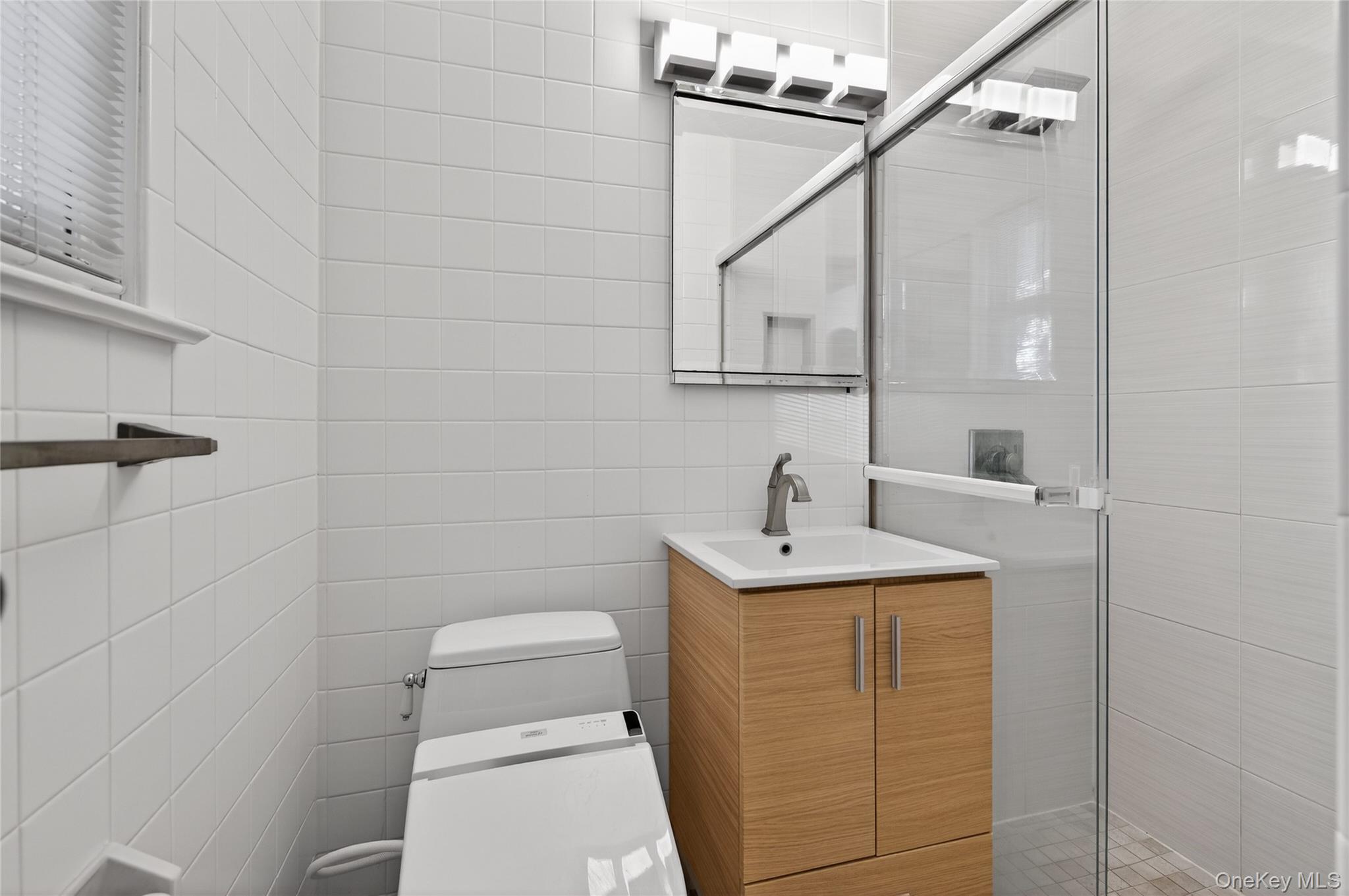 6 Dale Avenue Syosset, NY 11791 - Photo 18 of 34 a bathroom with a sink a toilet and mirror