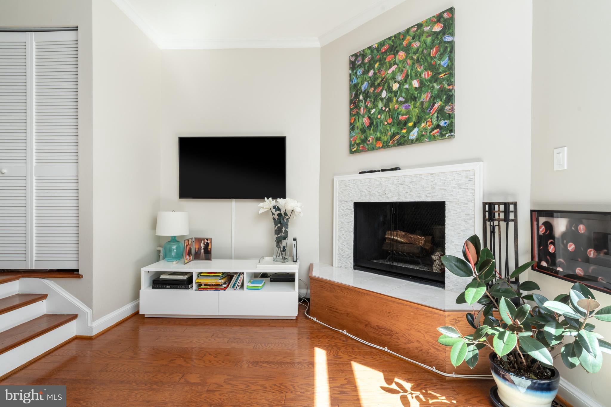2205 Ontario Road Northwest Washington, DC 20009 - Photo 14 of 31 Fireplace view with raised hearth.
