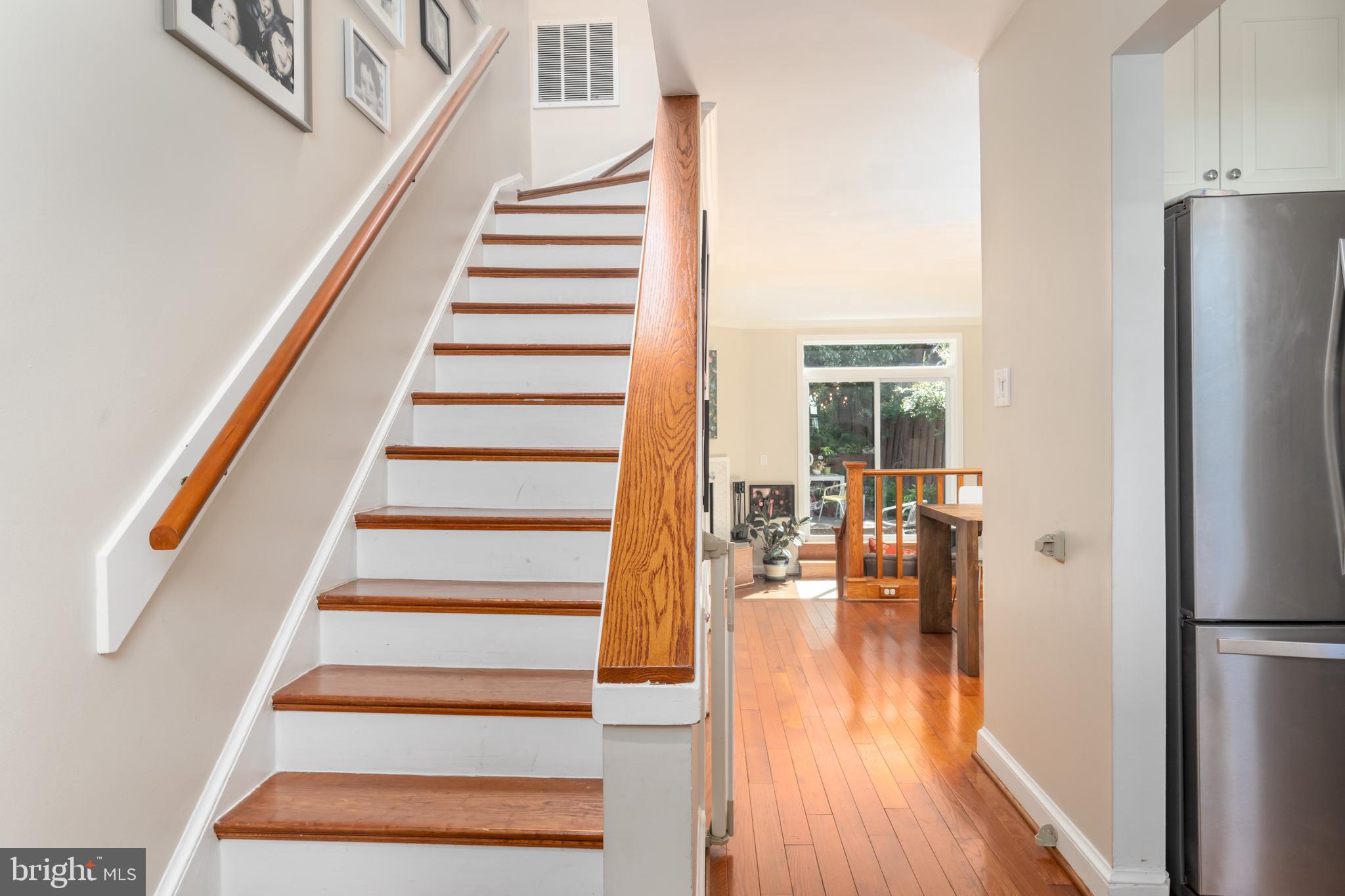2205 Ontario Road Northwest Washington, DC 20009 - Photo 16 of 31 Wood staircase to 2nd floor.