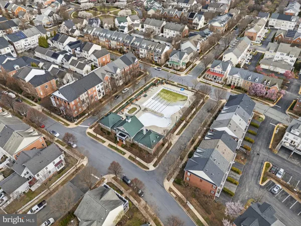 an aerial view of a city with lots of residential buildings