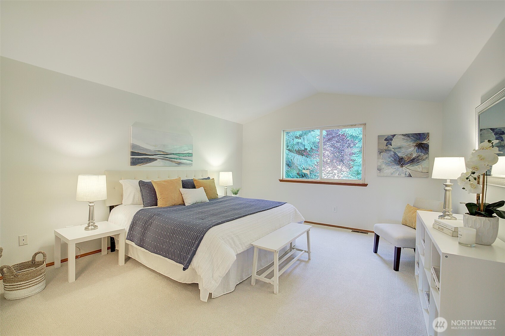 3002 200th Street Southeast Bothell, WA 98012 - Photo 16 of 34 a bedroom with a bed and a lamp