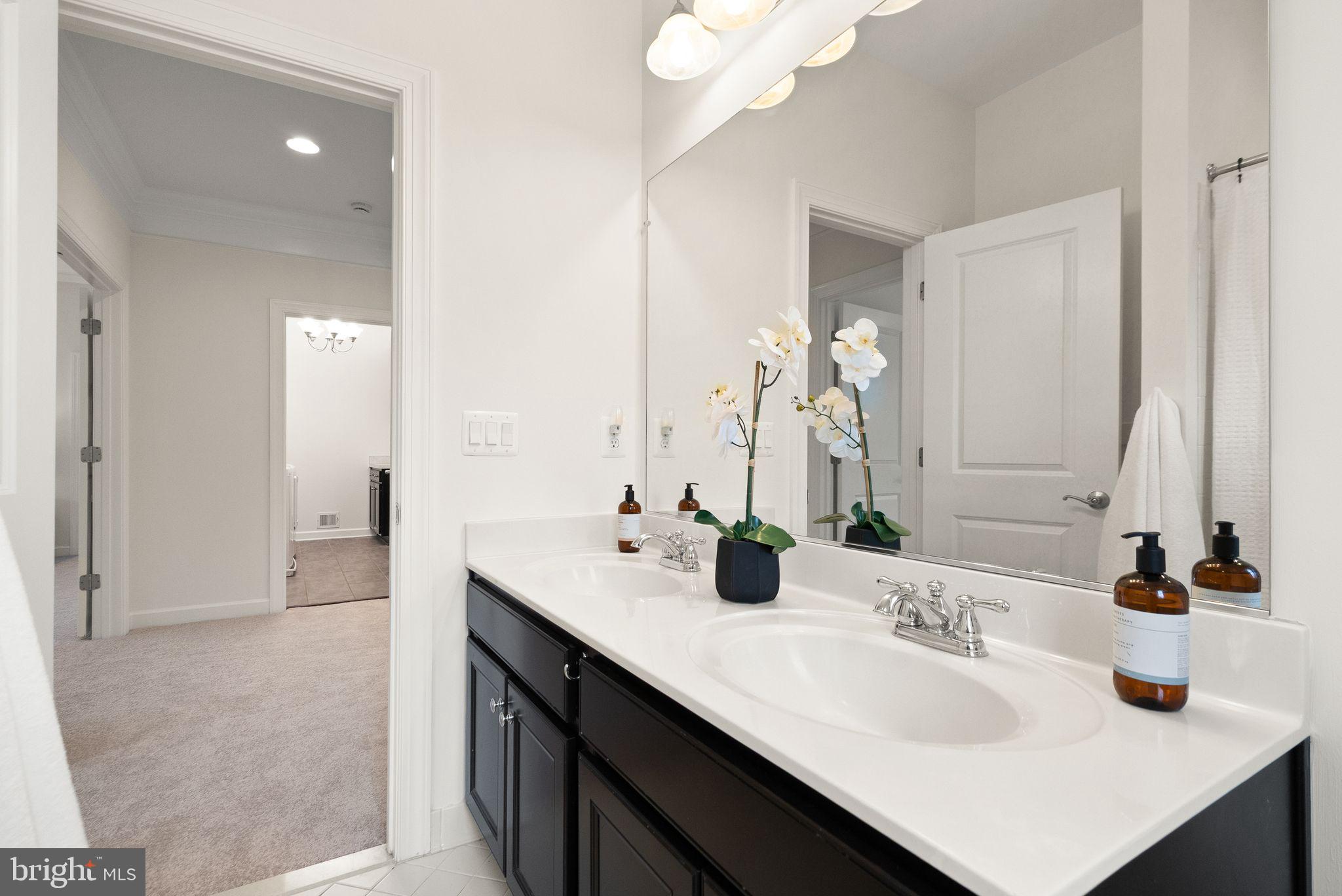 24974 First Harvest Court Aldie, VA 20105 - Photo 74 of 143 a bathroom with double sink and two mirror