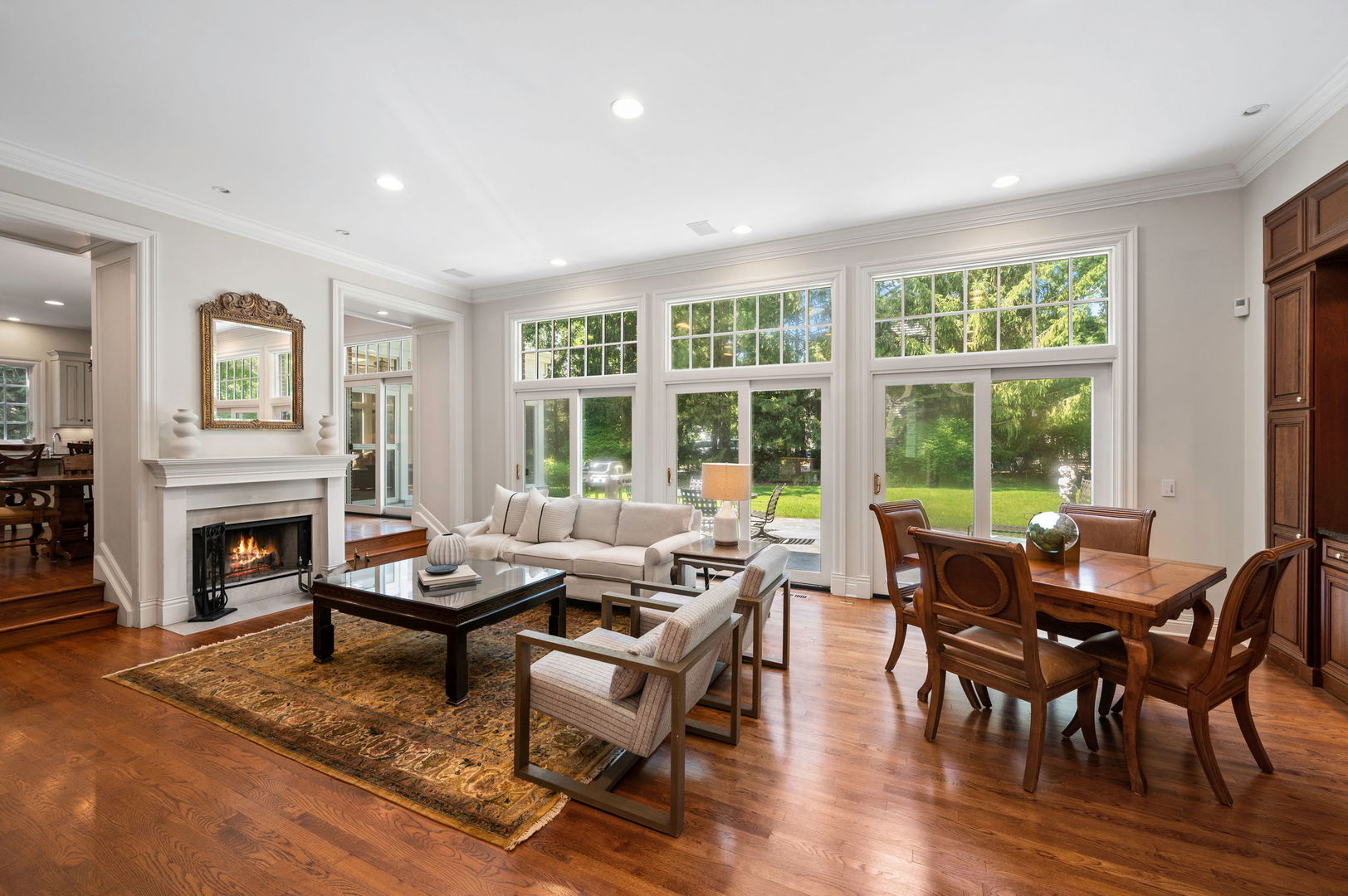 228 Old Green Bay Road Glencoe, IL 60093 - Photo 6 of 40 a living room with furniture and a fireplace