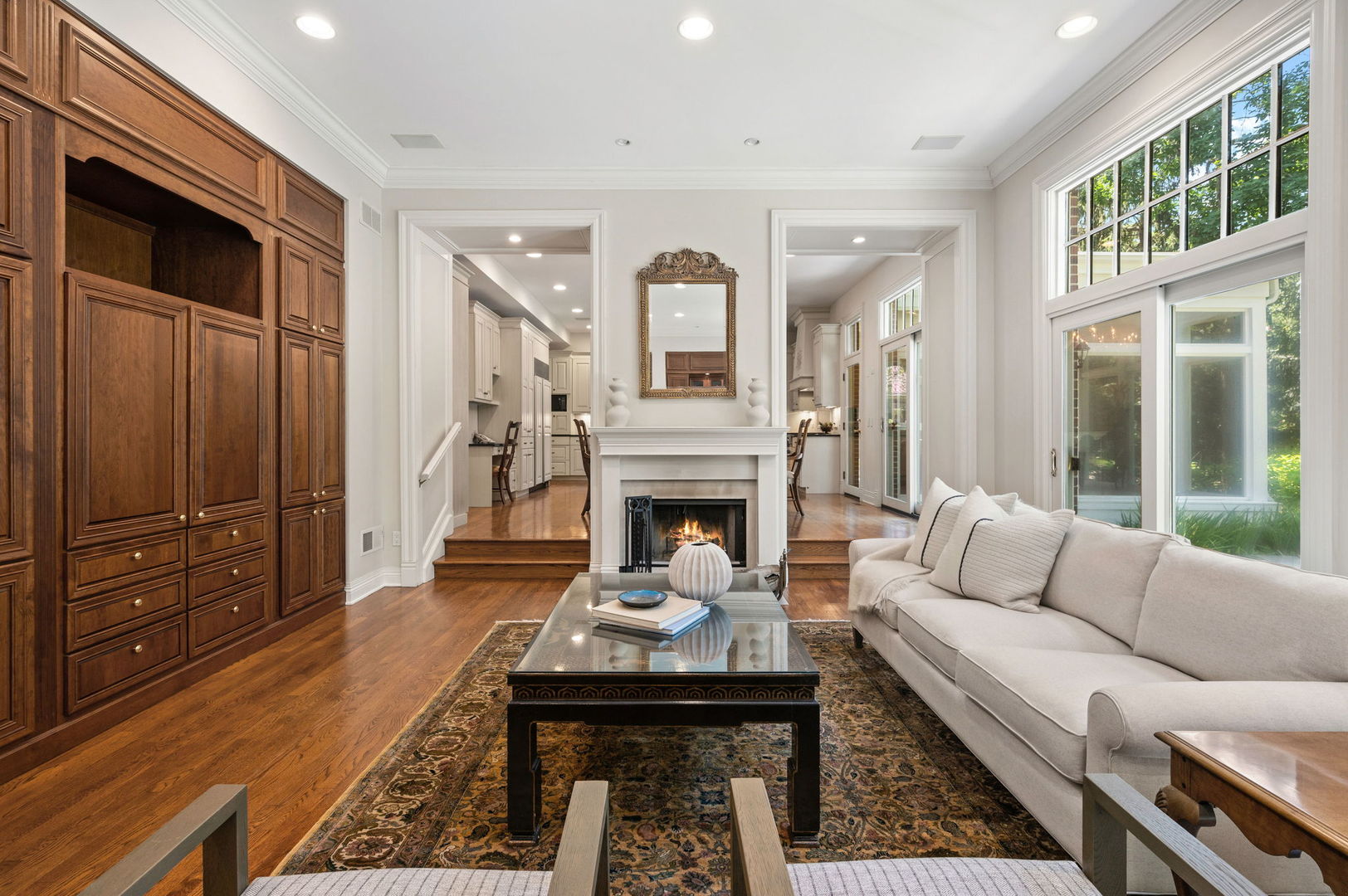 228 Old Green Bay Road Glencoe, IL 60093 - Photo 7 of 40 a living room with furniture fireplace and flat screen tv