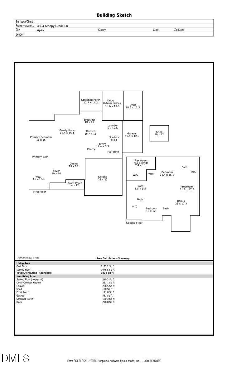 3804 Sleepy Brook Lane Raleigh, NC 27606 - Photo 99 of 99 Floor Plan