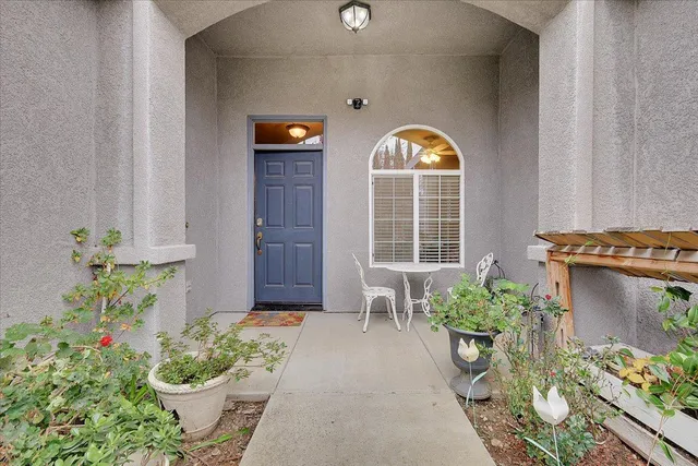 a view of a entryway door of the house