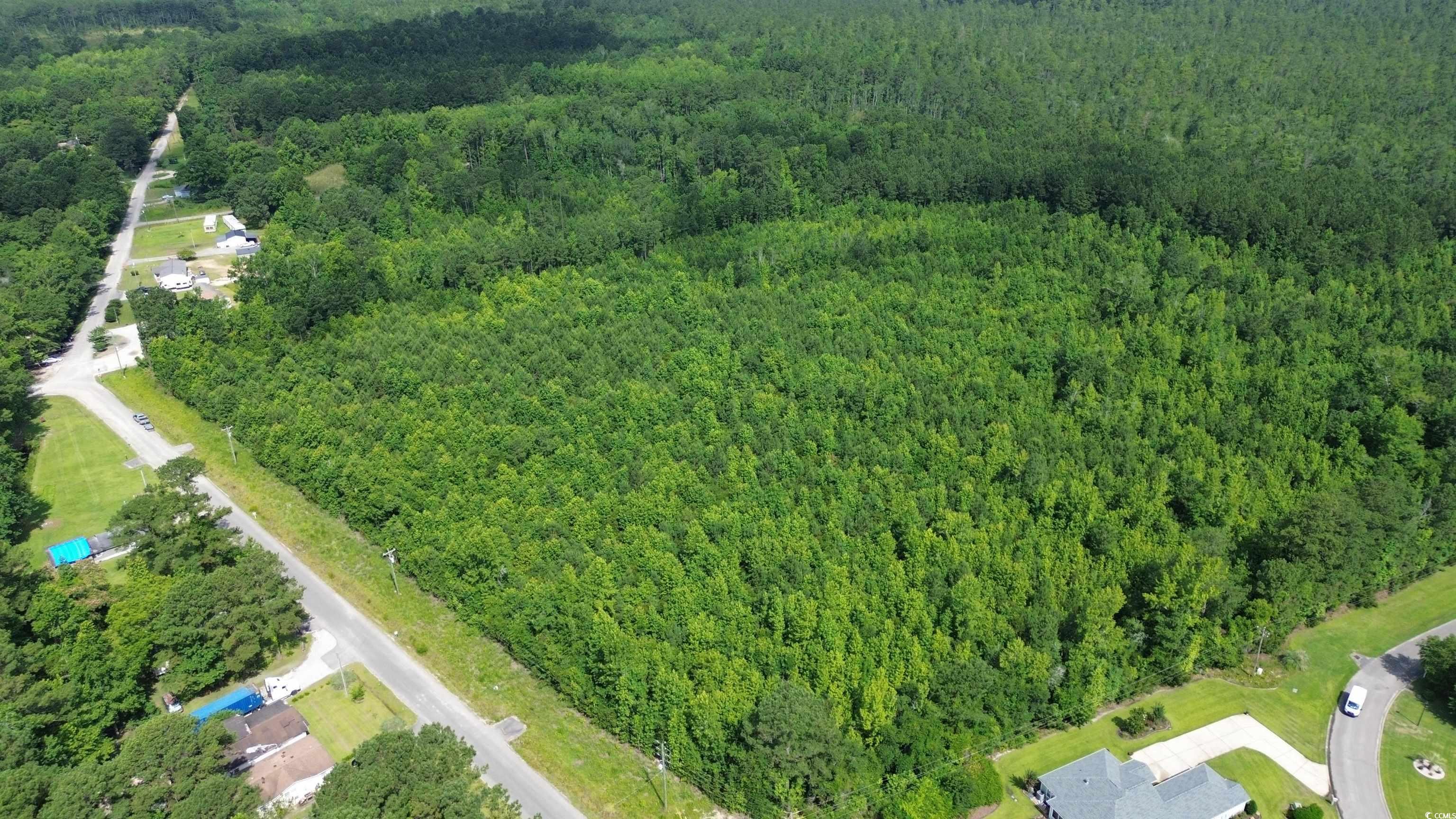 Tbd Elbow Road Longs, SC 29568 - Photo 5 of 14 Aerial view of property and surrounding area featuring a forest