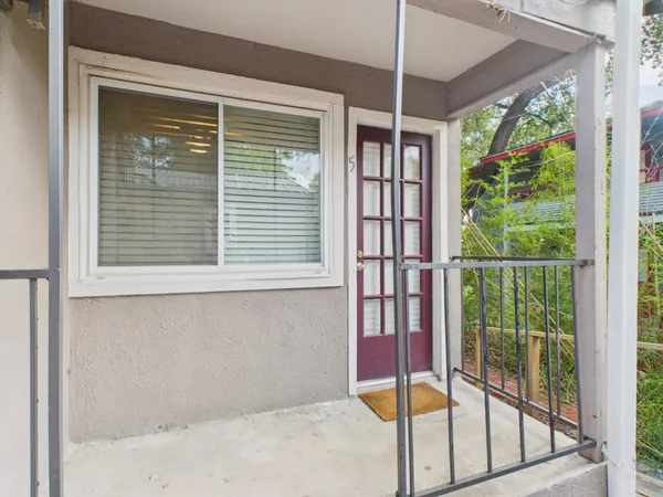 a view of a balcony