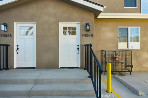 a view of front door of house