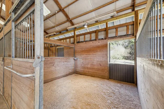 a view of a room with a window