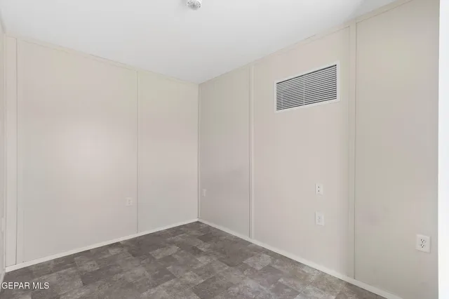 an aerial view of a parking space