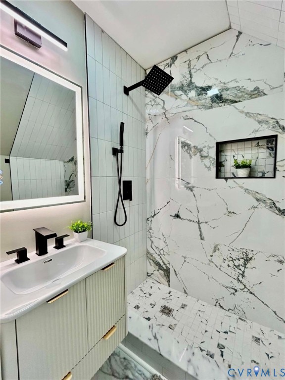7110 Manning Road Chesterfield, VA 23832 - Photo 47 of 50 Modern primary bathroom featuring a floating vanit