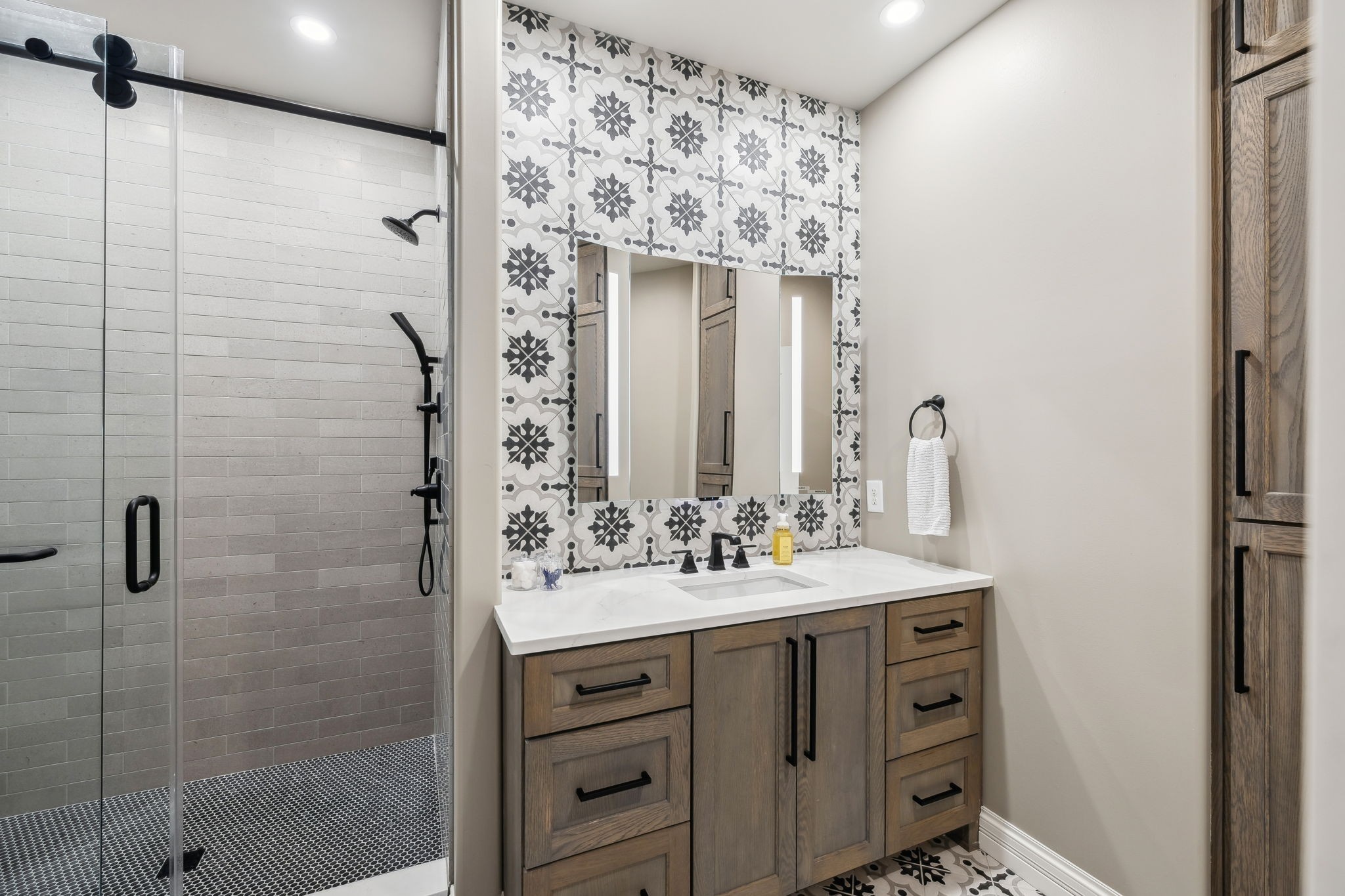 3235 Kinnard Springs Road Franklin, TN 37064 - Photo 82 of 99 a bathroom with a sink mirror and shower