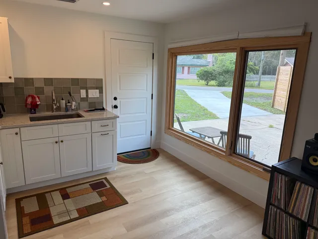 a view of utility room and window