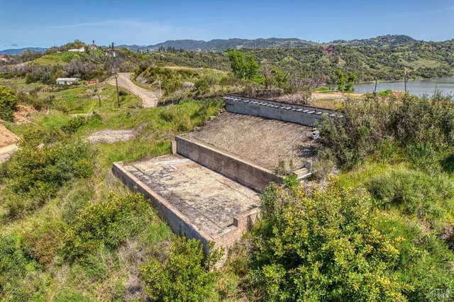 a view of lake with mountain