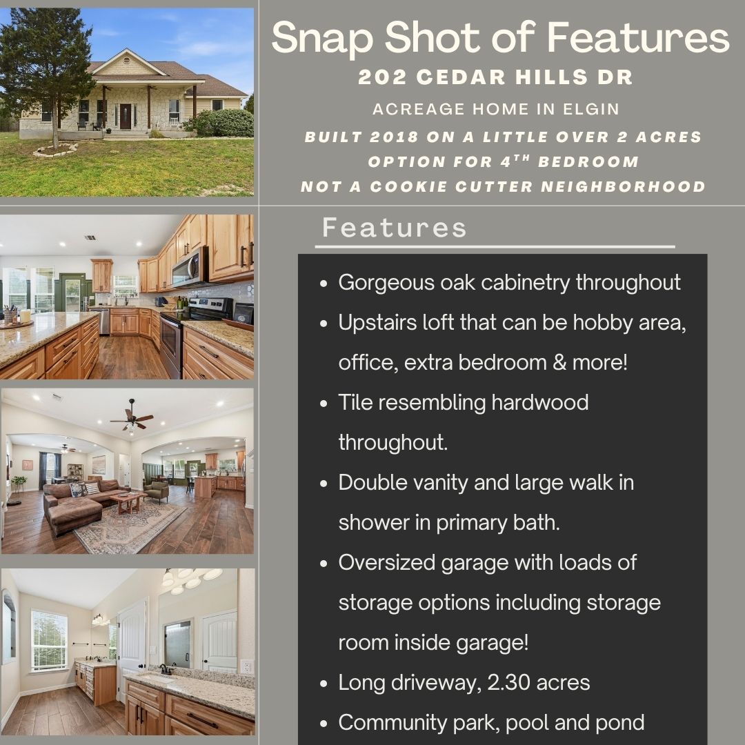 202 Cedar Hills Drive Elgin, TX 78621 - Photo 2 of 37 Features of home and community