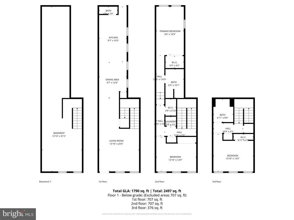 107 South Fulton Avenue Baltimore, MD 21223 - Photo 36 of 36 a black and white photo of a floor plan