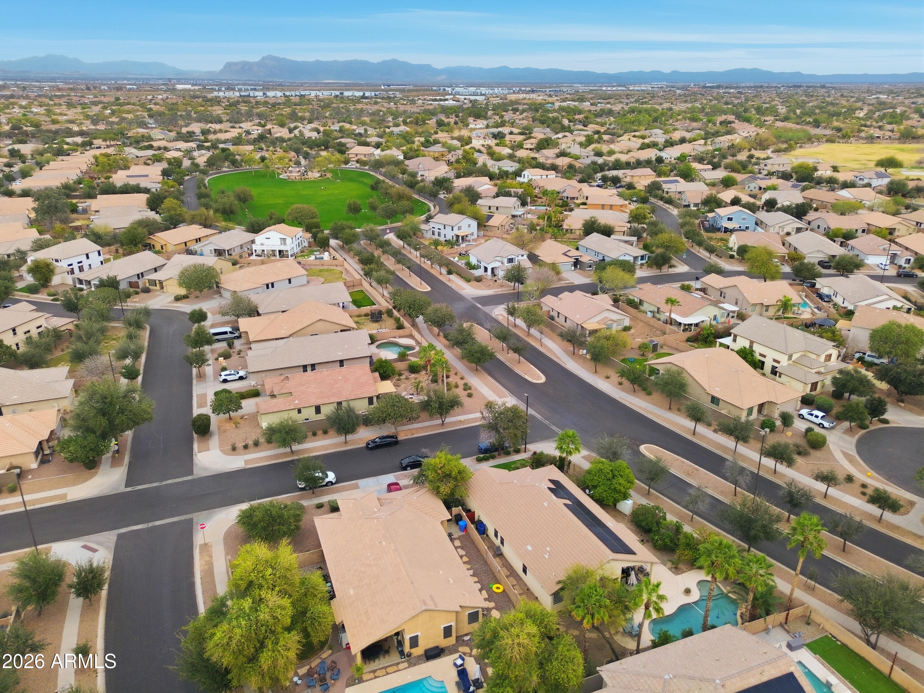 4210 South Splendor Place Gilbert, AZ 85297 - Photo 24 of 38 an aerial view of a city