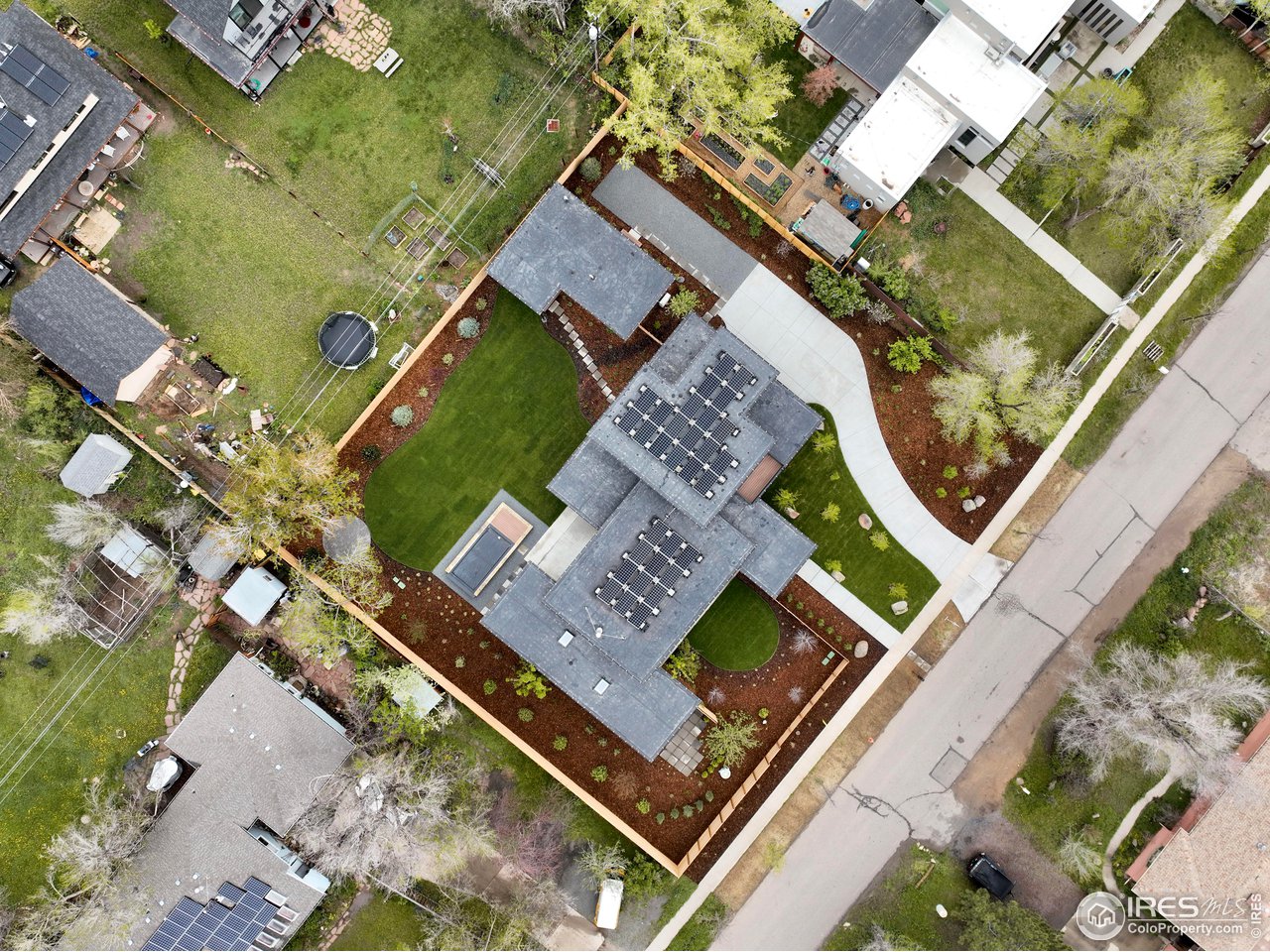 2125 Upland Avenue Boulder, CO 80304 - Photo 36 of 36 an aerial view of a house with a garden