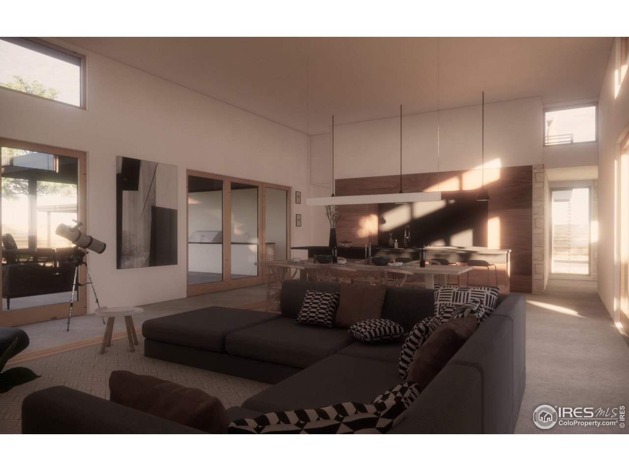 2125 Upland Avenue Boulder, CO 80304 - Photo 10 of 36 a living room with furniture and a chandelier