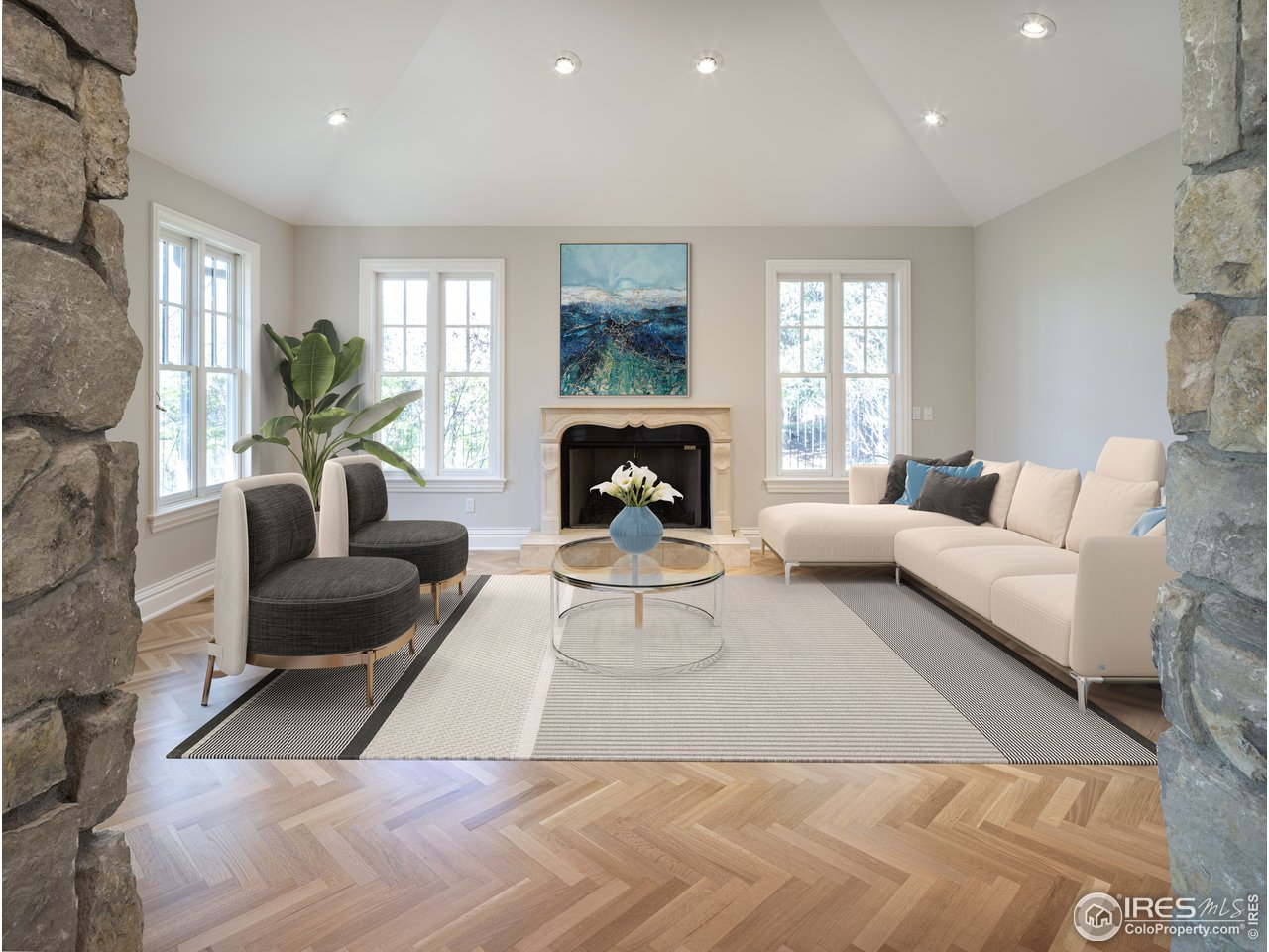 2205 Topaz Drive Boulder, CO 80304 - Photo 7 of 33 a living room with furniture and a fireplace