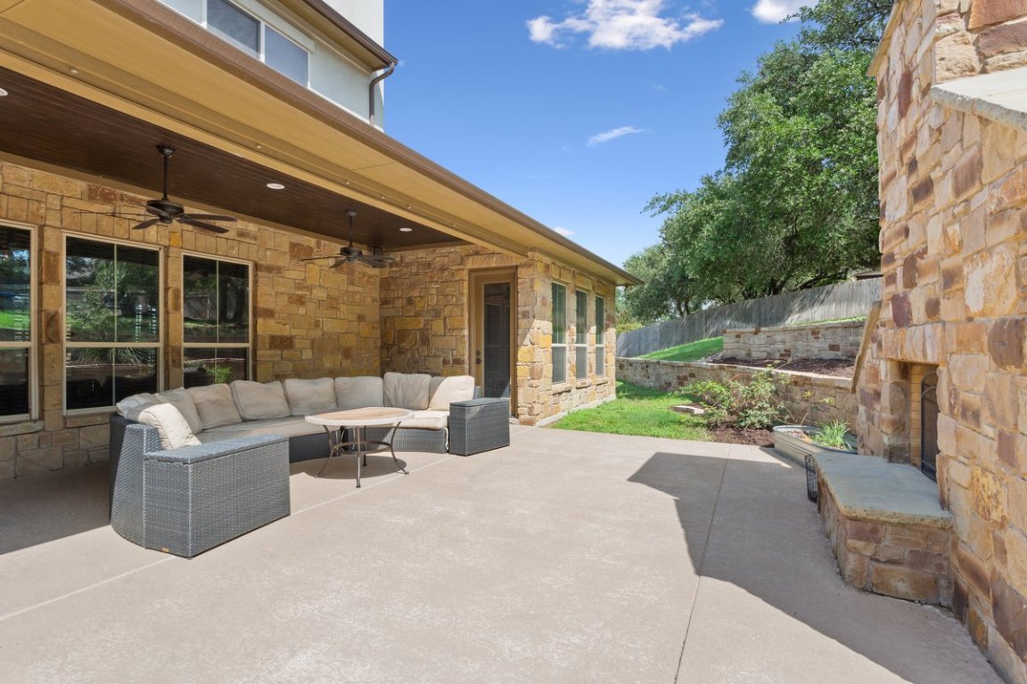 320 Ridge View Drive Georgetown, TX 78628 - Photo 19 of 31 a view of a patio with couches and potted plants