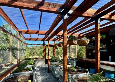 a view of city from a balcony