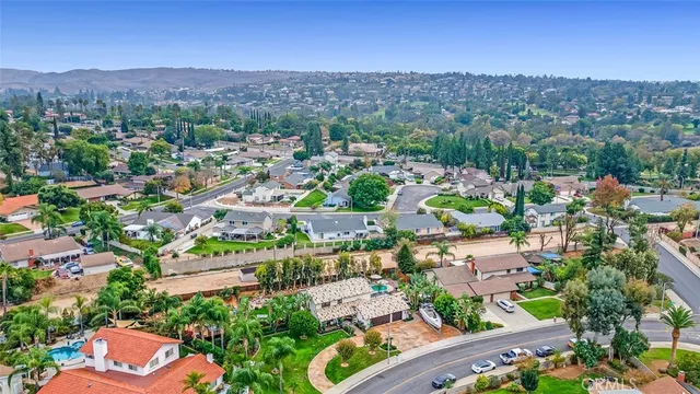 an aerial view of multiple house