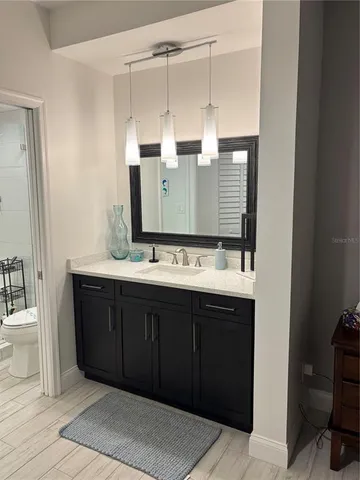 a bathroom with a toilet