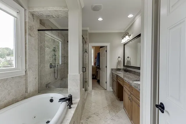 a view of balcony with wooden floor and fence